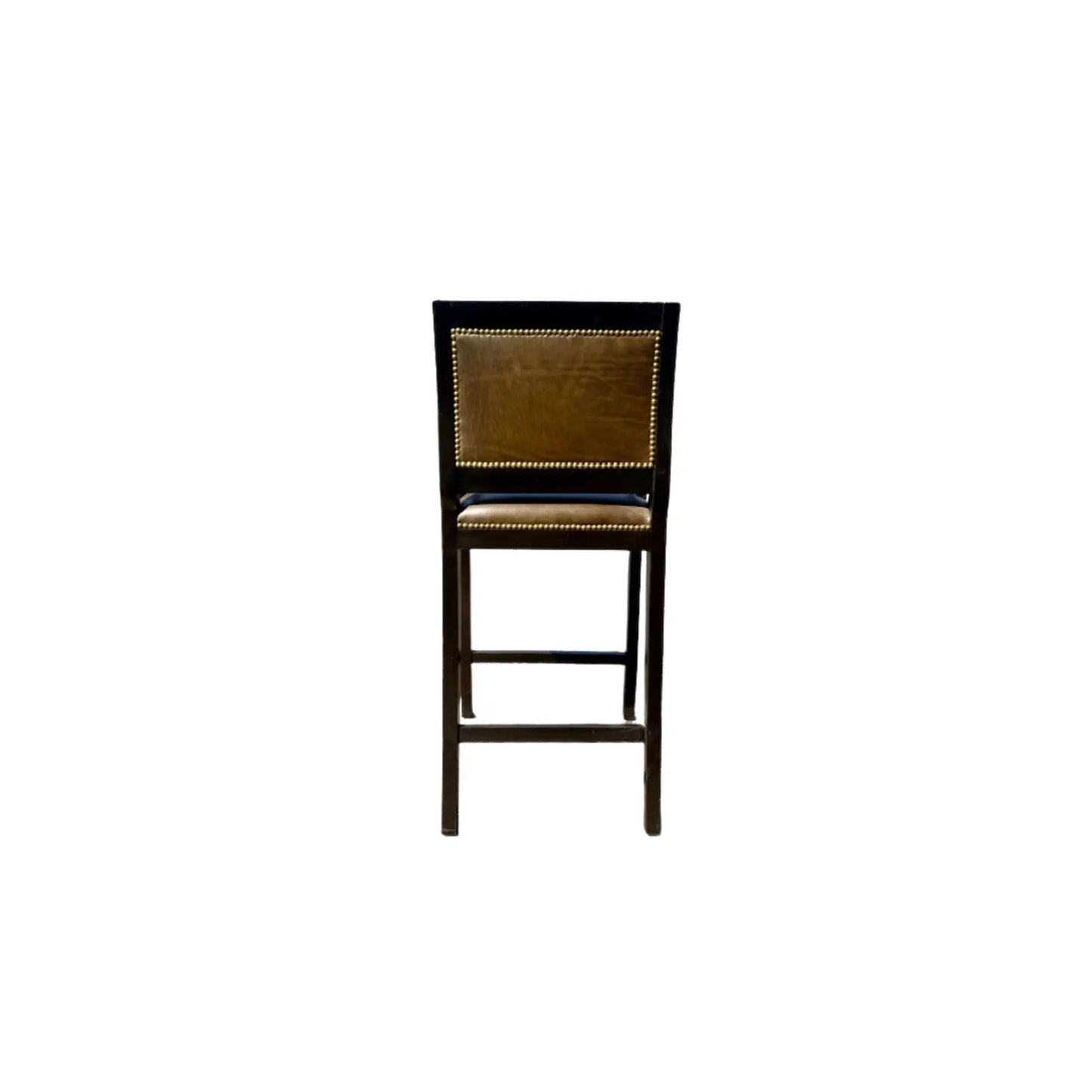 Dennis & Leen Neoclassical Style Leather Upholstered Counter Stools- A Set of 4