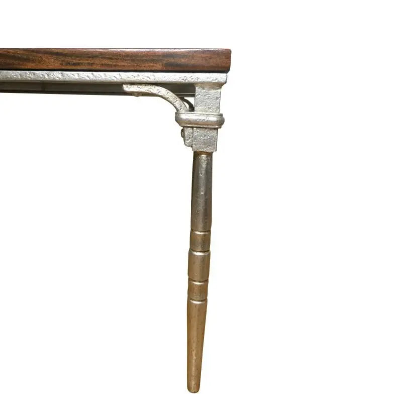 Dessin Fournir Silver Leg Mahogany Tray Top Coffee Table