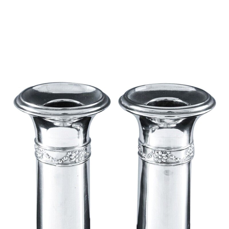 Antique English Edwardian Sterling Silver Candlesticks