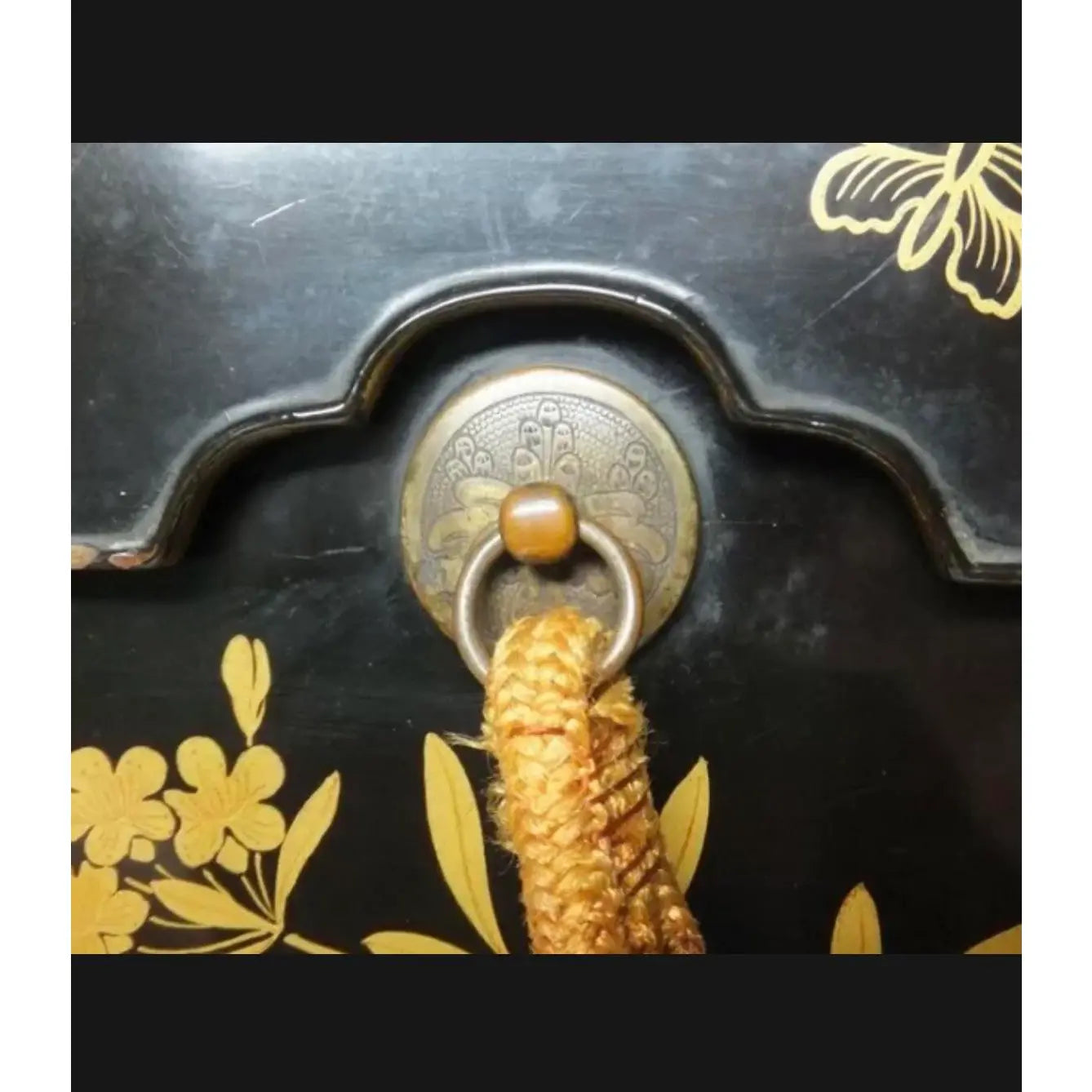 Early 19th Century Japanese Black and Gold Maki-E Lacquered Tebako