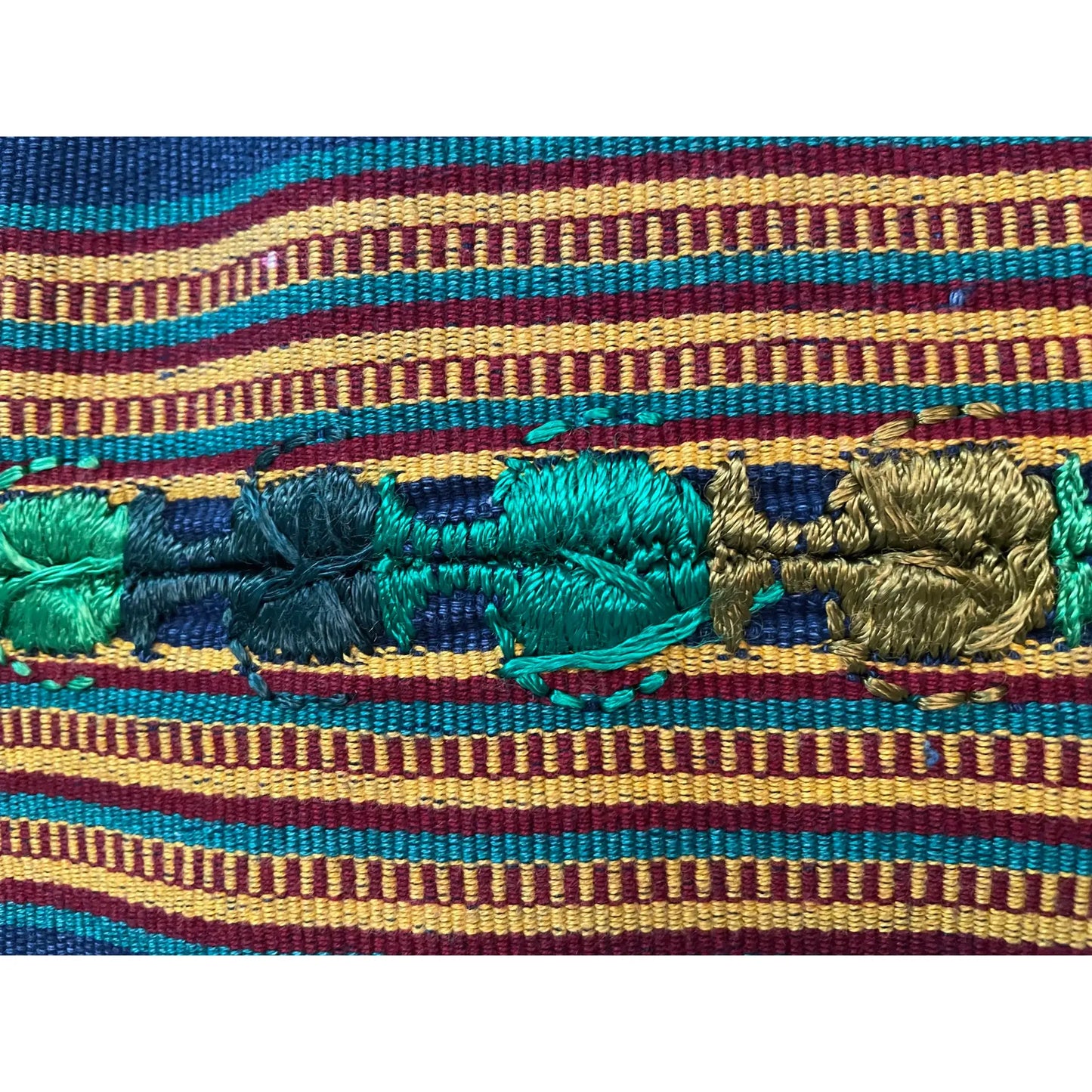 Guatemalan Handwoven and Embroidered Shawl Throw
