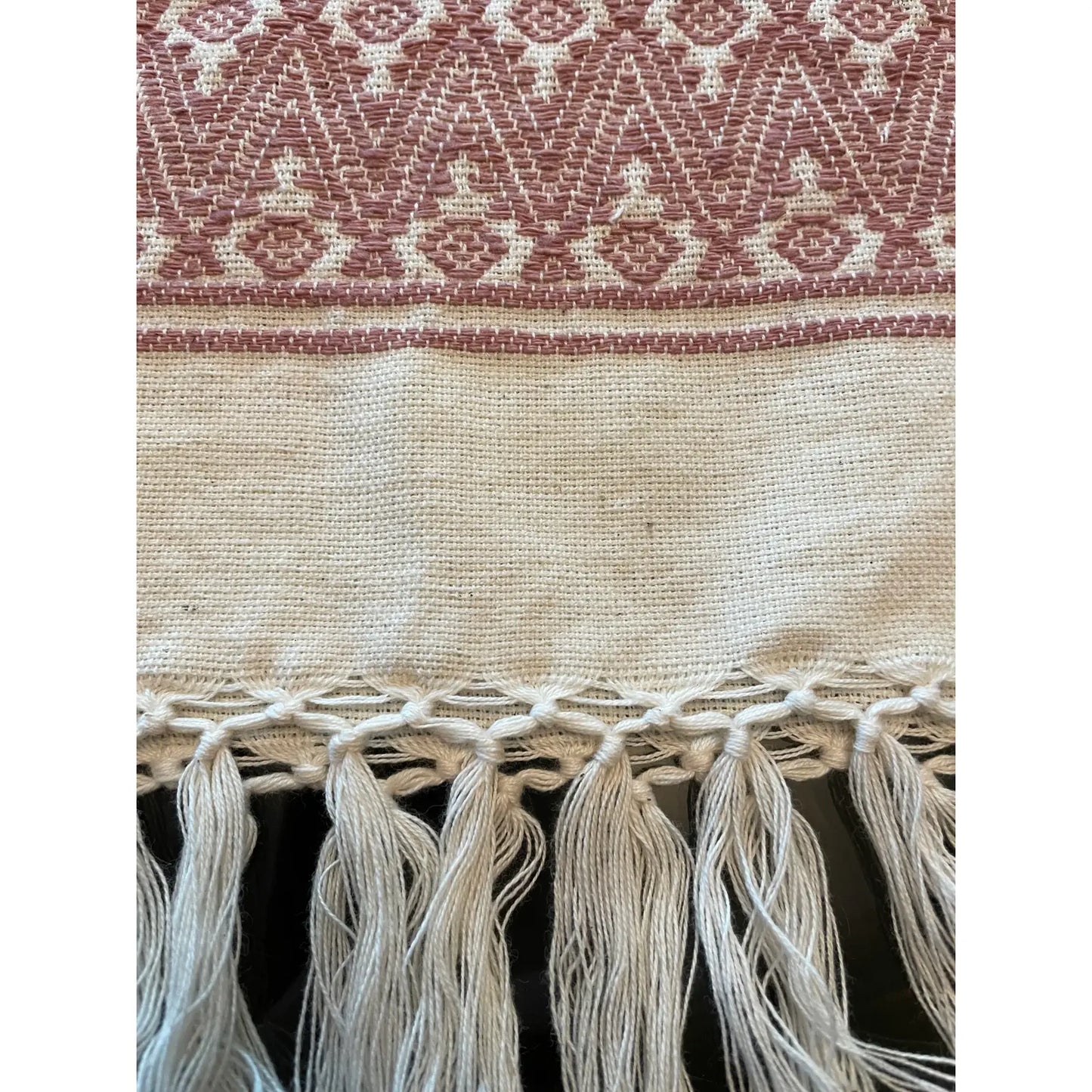 Guatemalan Handwoven Rose Table Runner