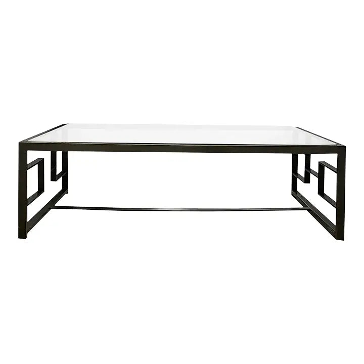 Holly Hunt Modern Bronze Rectangular H Coffee Table
