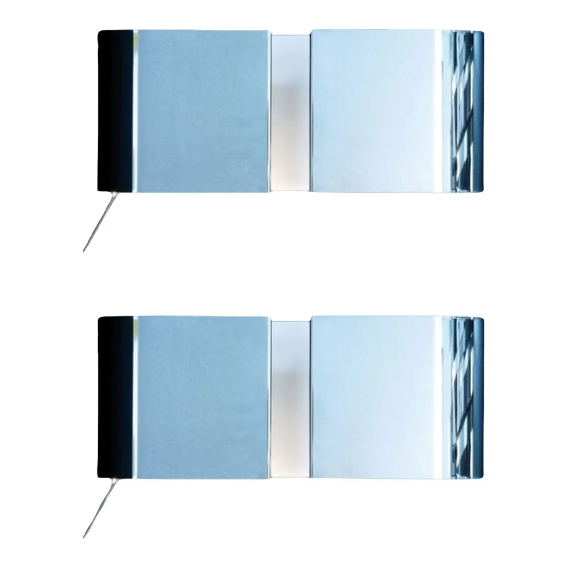 Italian Modern Polished Chrome Wall Duos Sconces From Contardi
