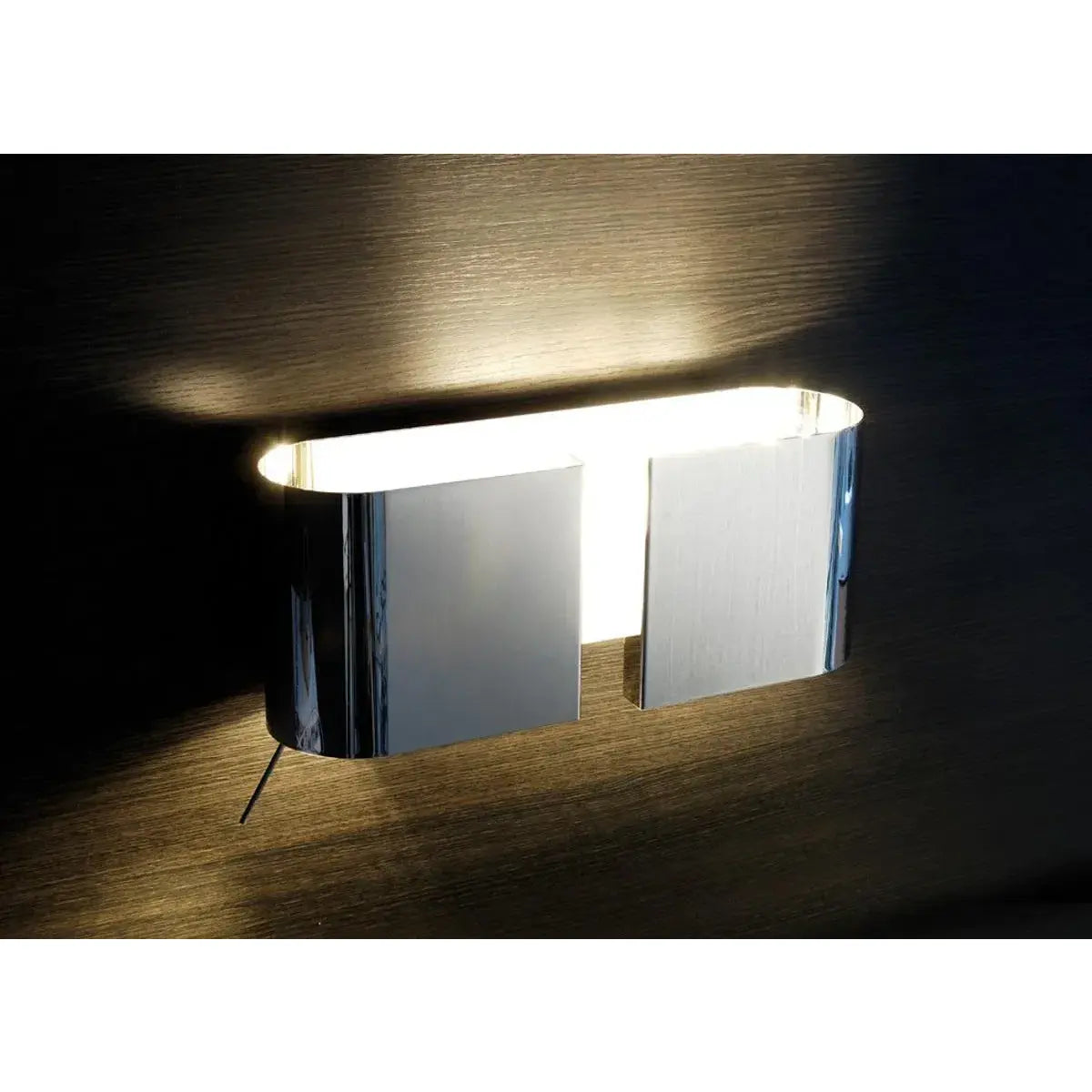 Italian Modern Polished Chrome Wall Duos Sconces From Contardi