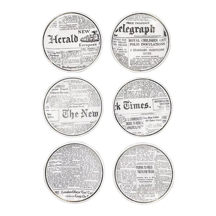 Mid-Century Modern Italian Porcelain Bucciarelli Milano Coasters