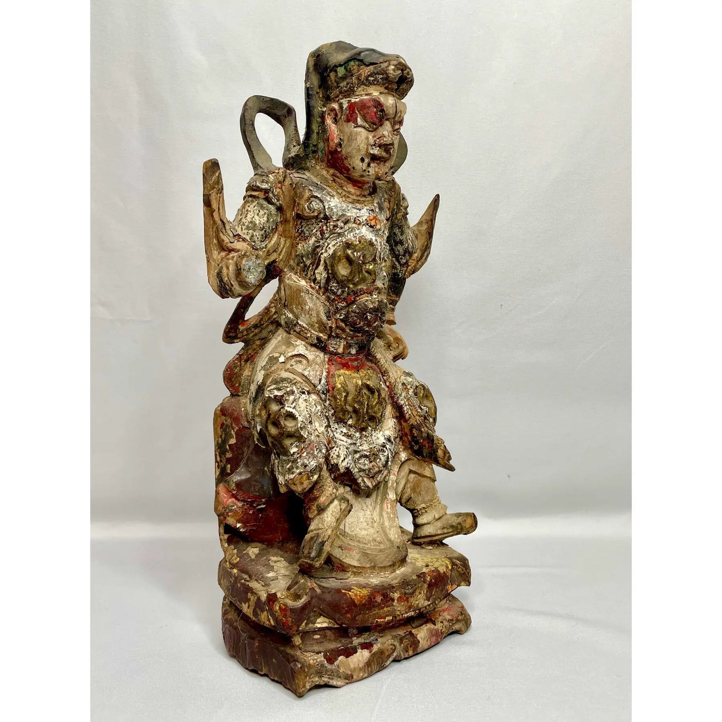 Chinese Ming Dynasty Carved Guandi Figure