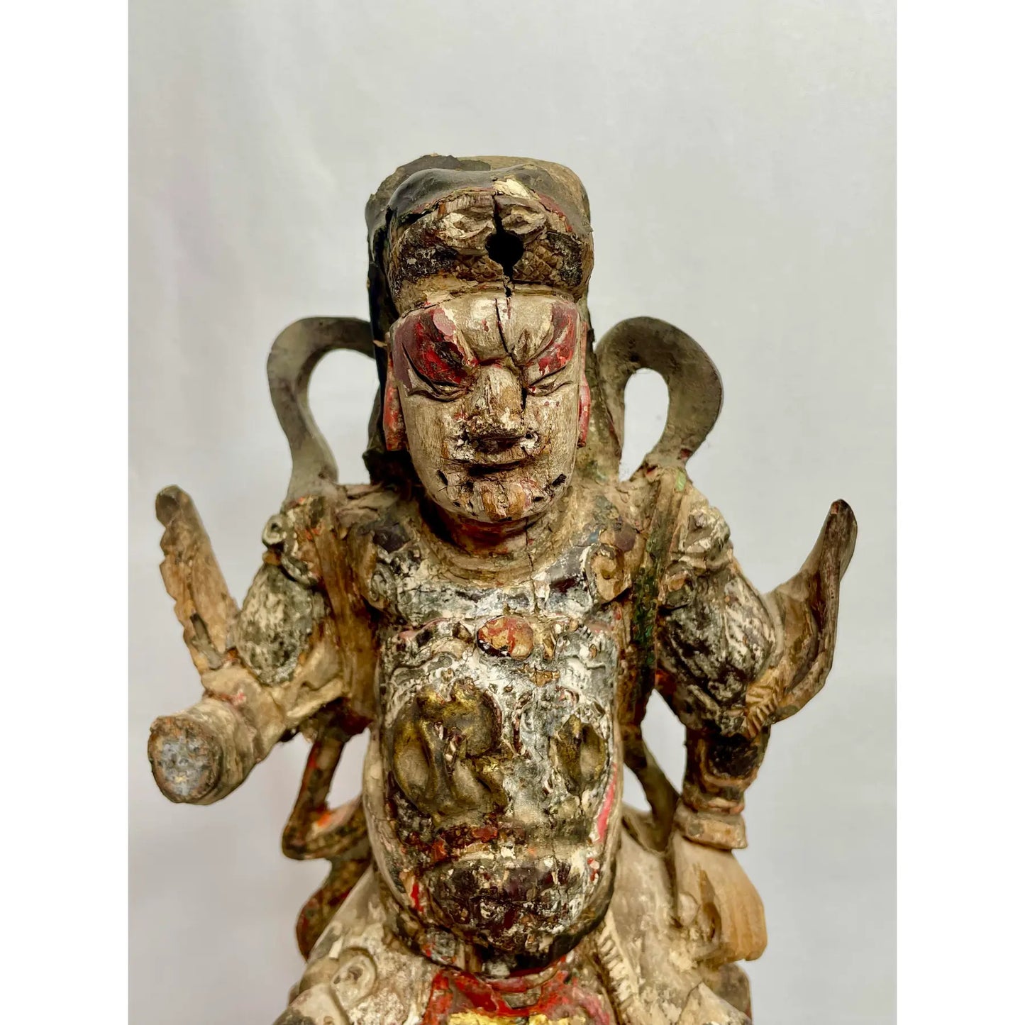 Chinese Ming Dynasty Carved Guandi Figure