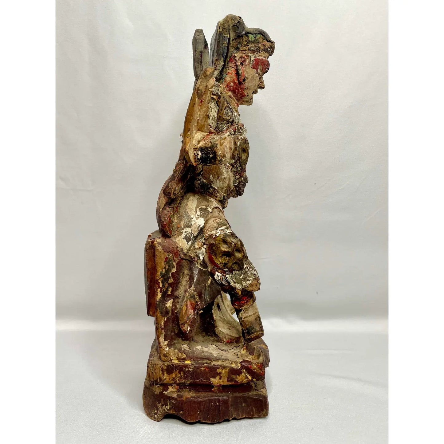 Chinese Ming Dynasty Carved Guandi Figure