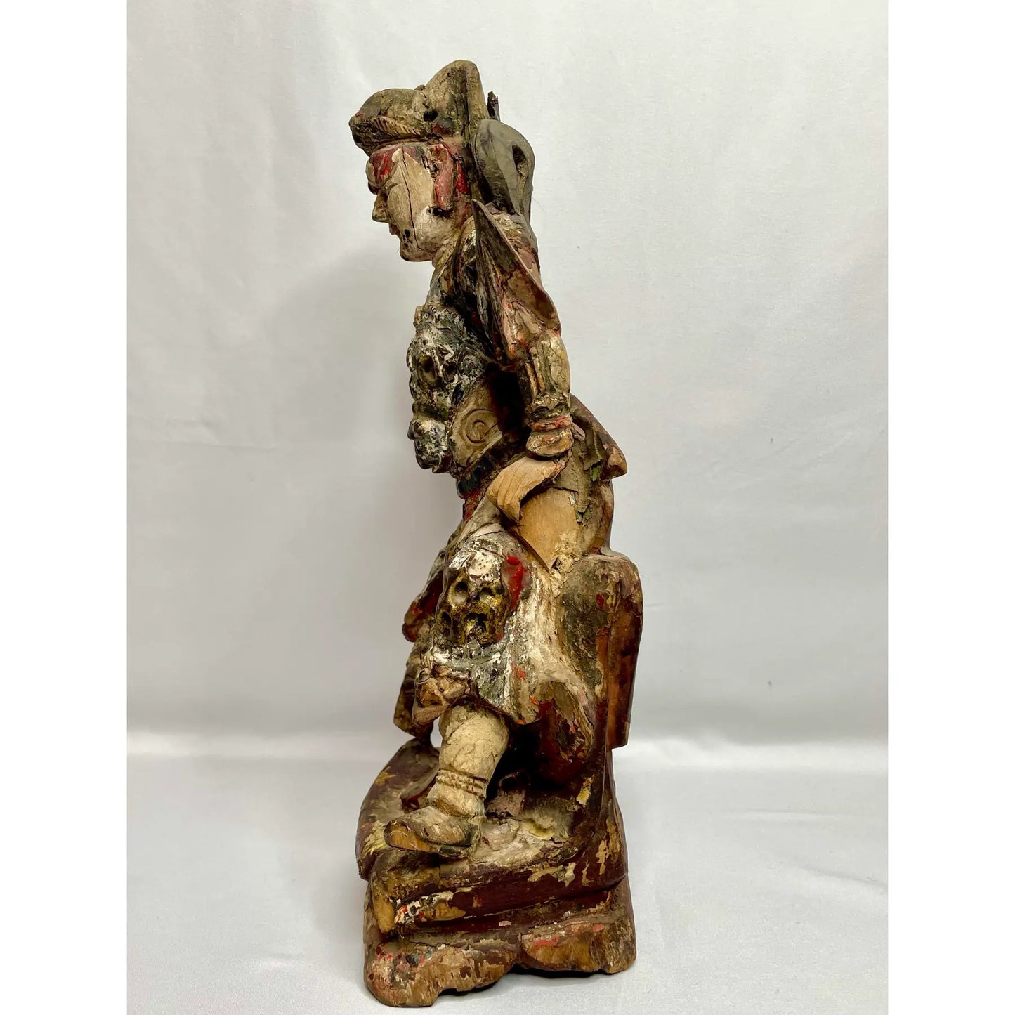 Chinese Ming Dynasty Carved Guandi Figure