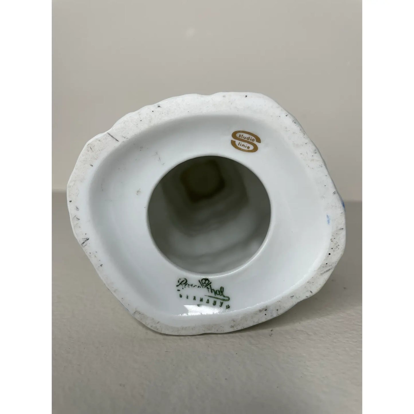Modern Brutalist White Porcelain Candle Holders by Martin Freyer for Rosenthal