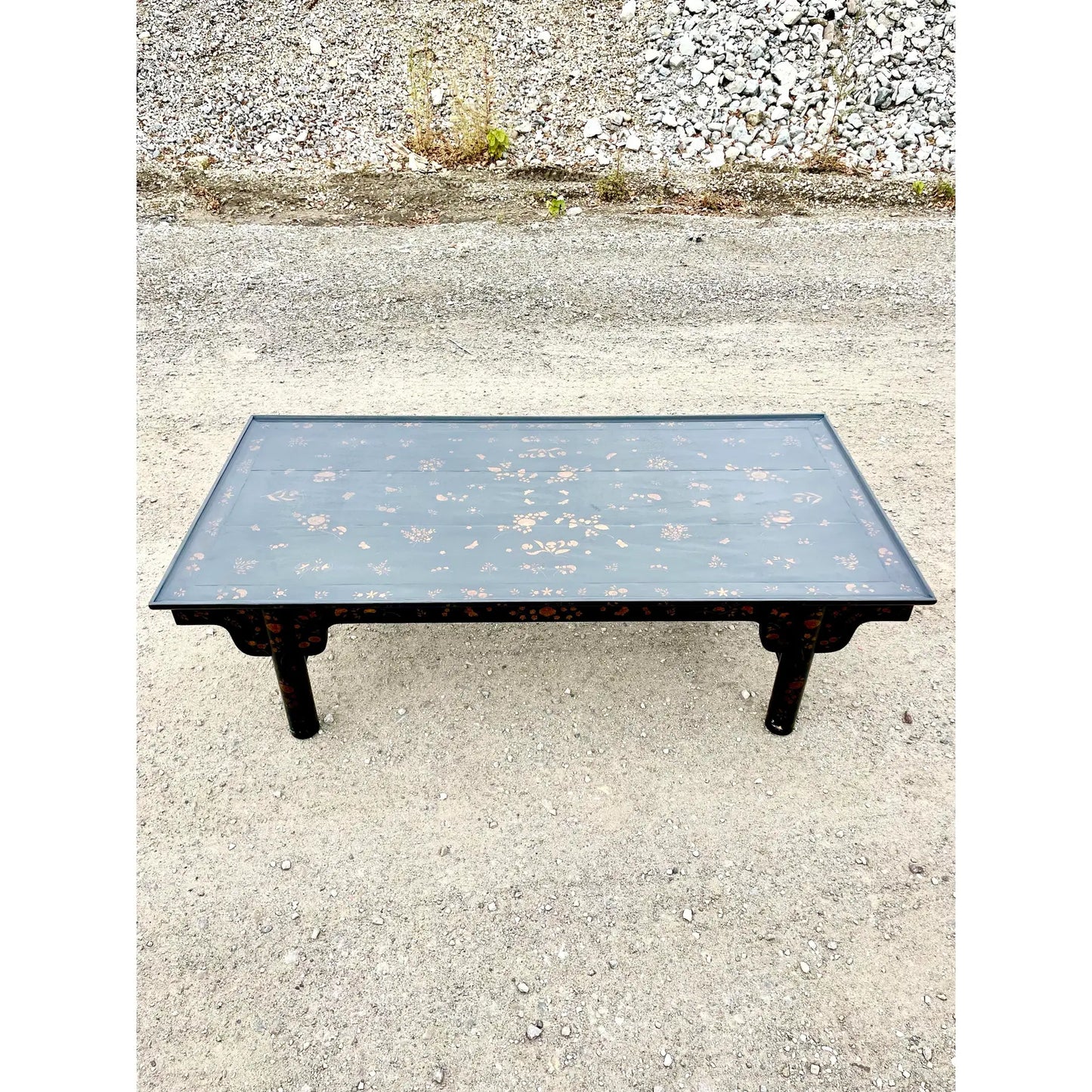 Rose Tarlow Melrose House Large Lacquered Chinoiserie K'ang Hsi Coffee Table