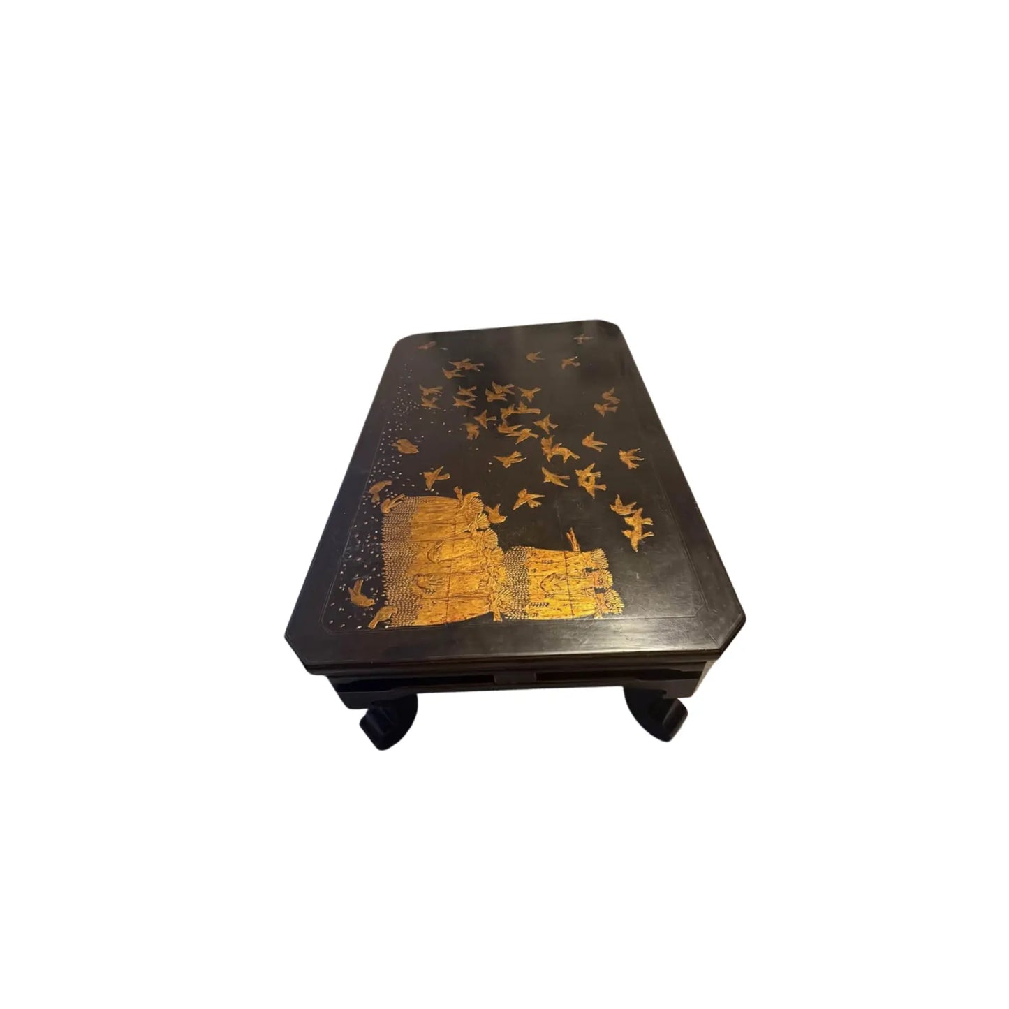 Rose Tarlow Sung Rectangular Lacquered Chinoiserie Coffee Table