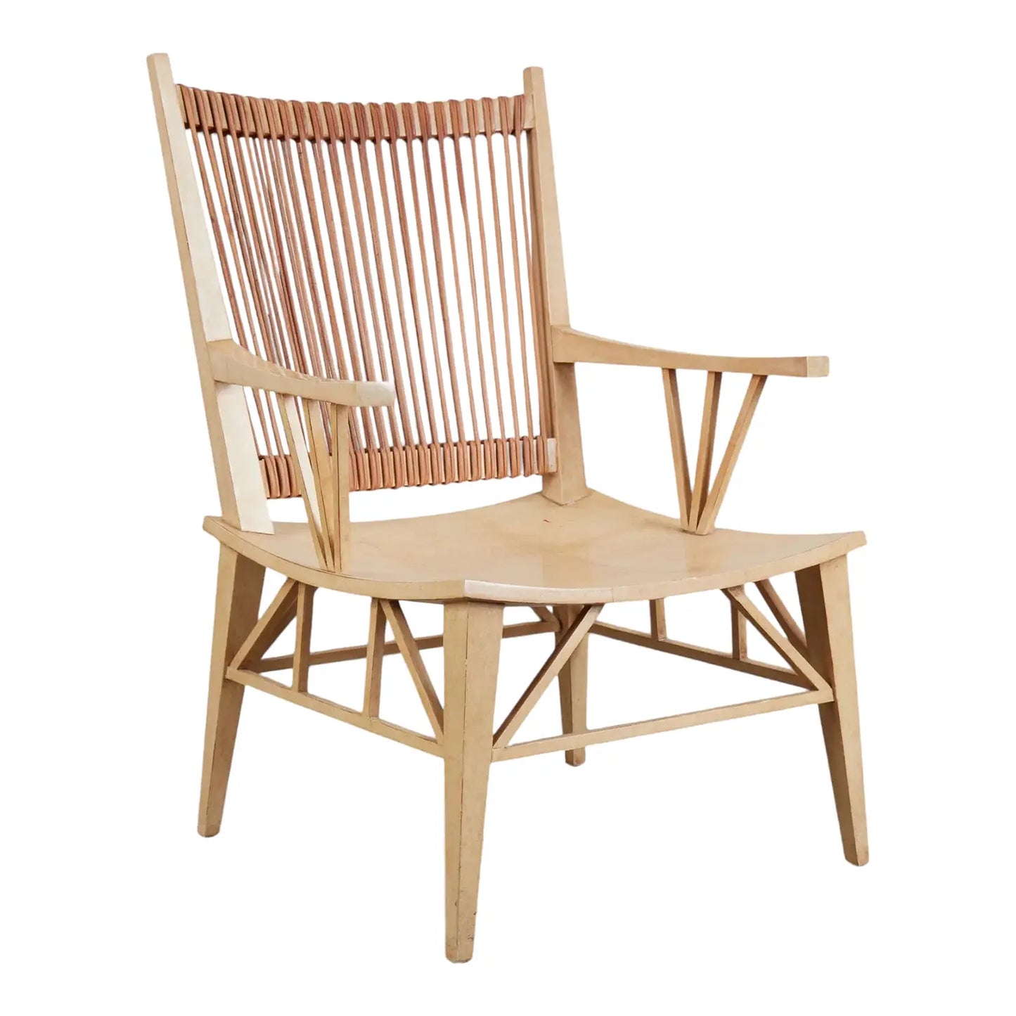 Therien & Co. Karnak Parchment and Leather Armchair