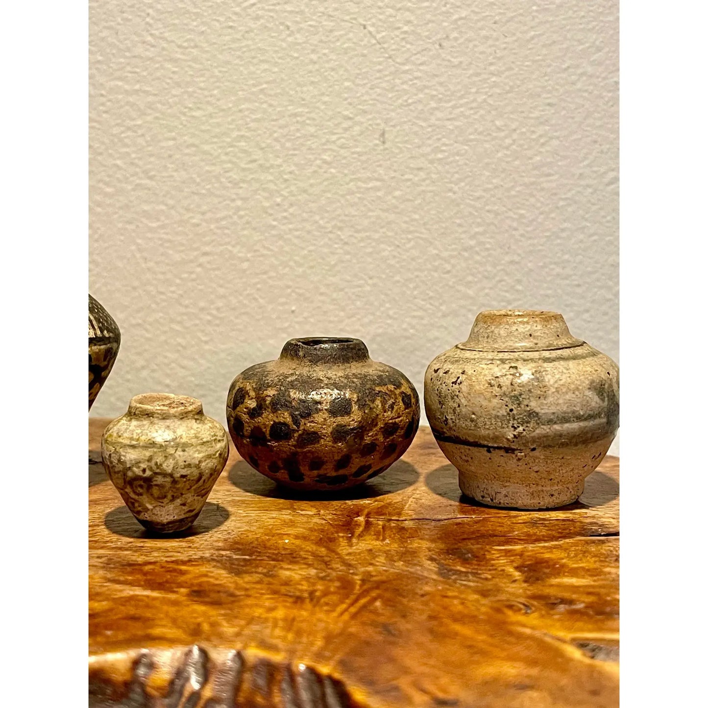 15th Century Thai Sawankhalok Ceramic Vessels - a Set of 5