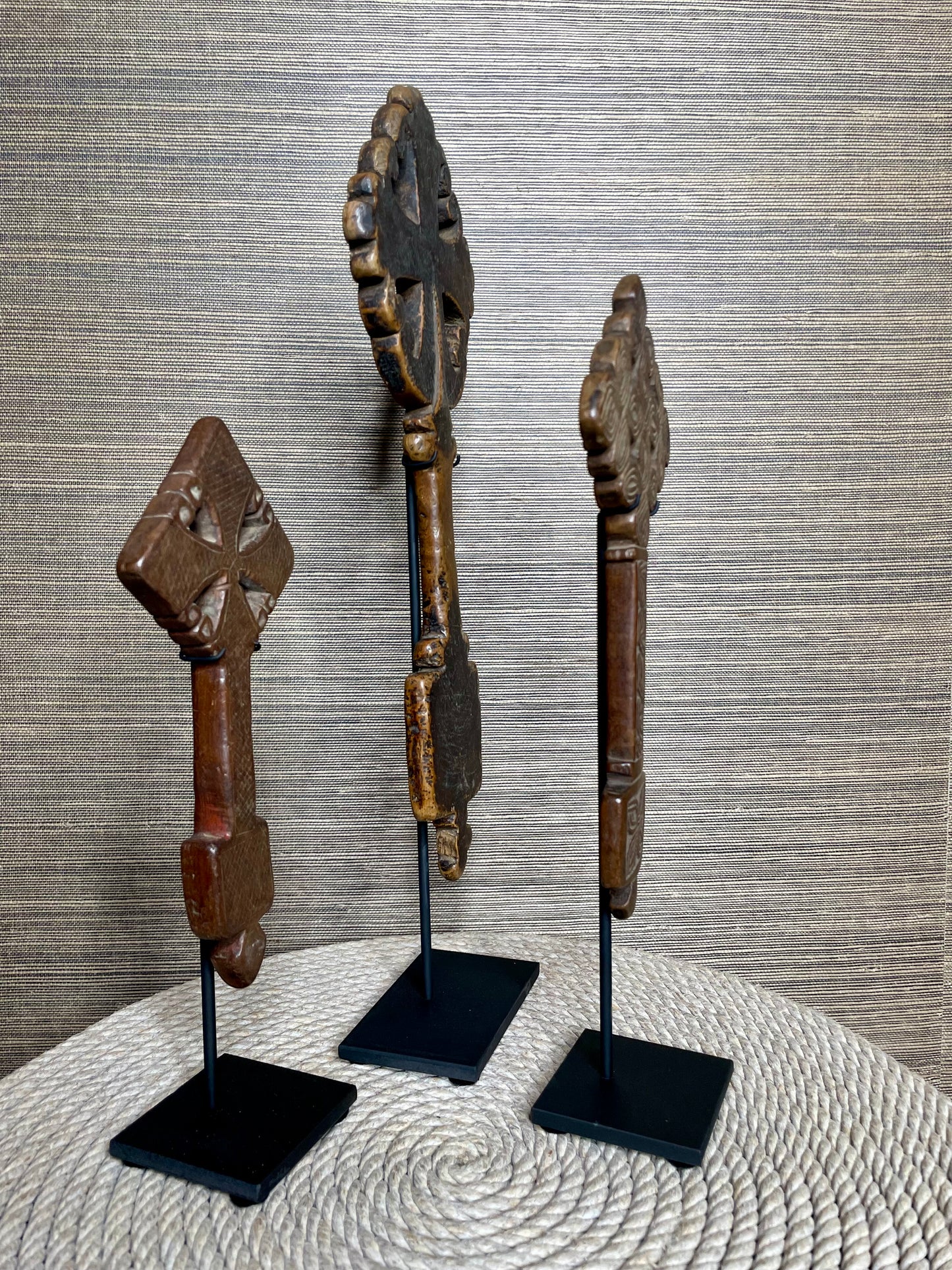 Antique Ethiopian Wooden Coptic Mäsqäl Crosses