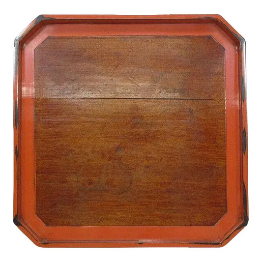 18th Century Japanese Negoro Lacquer Tea Tray