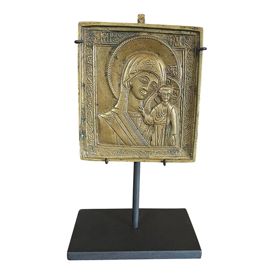 19th Century Russian Orthodox Icon of Virgin of Smolensk