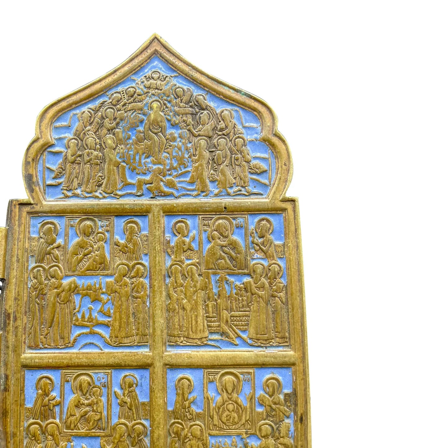 19th Century Russian Orthodox Mounted Icon