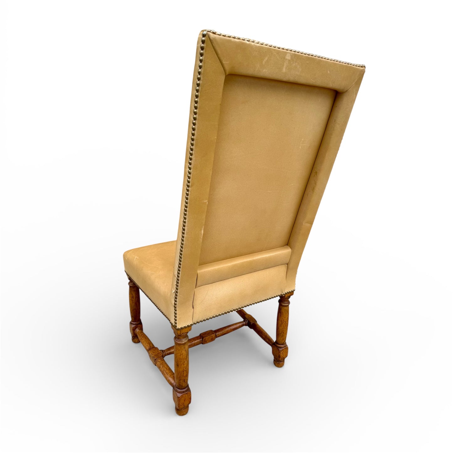 Rose Tarlow Louis XIII Leather Upholstered Dining Chairs- A Set of 8