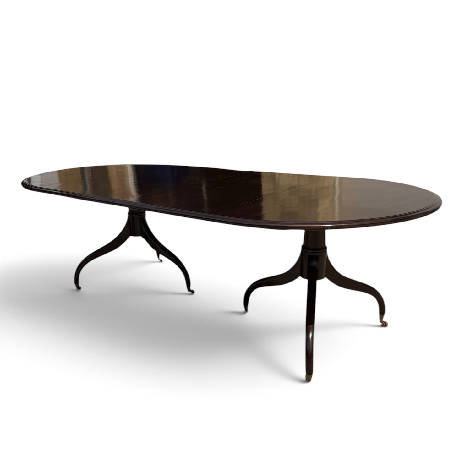 Dessin Fournir Georgian Double Pedestal Extendable Dining Table