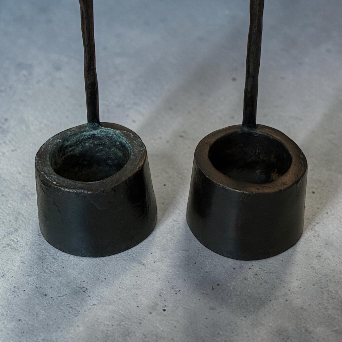 Christian Liaigre Bronze Stem Vases