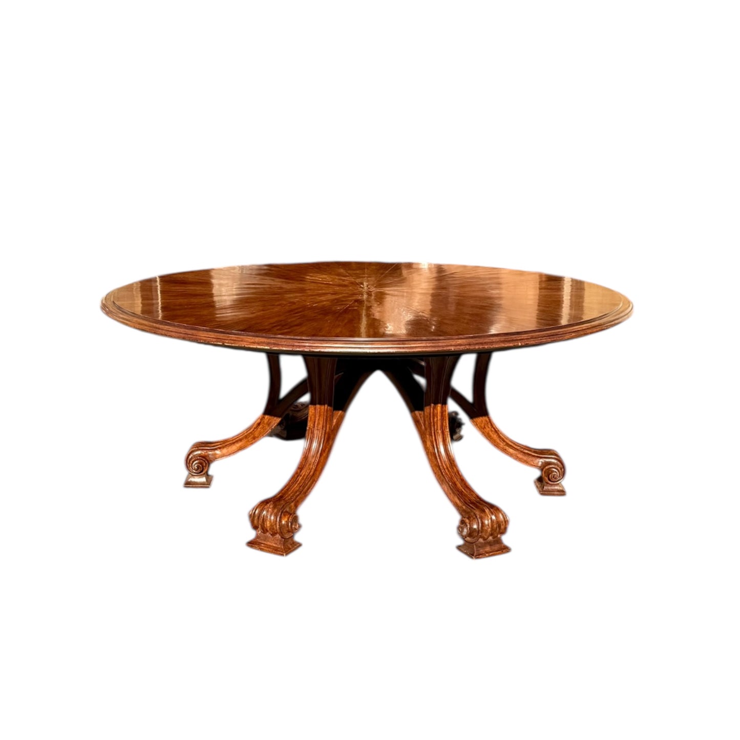 Therien & Company Large Baroque Walnut Dining Table