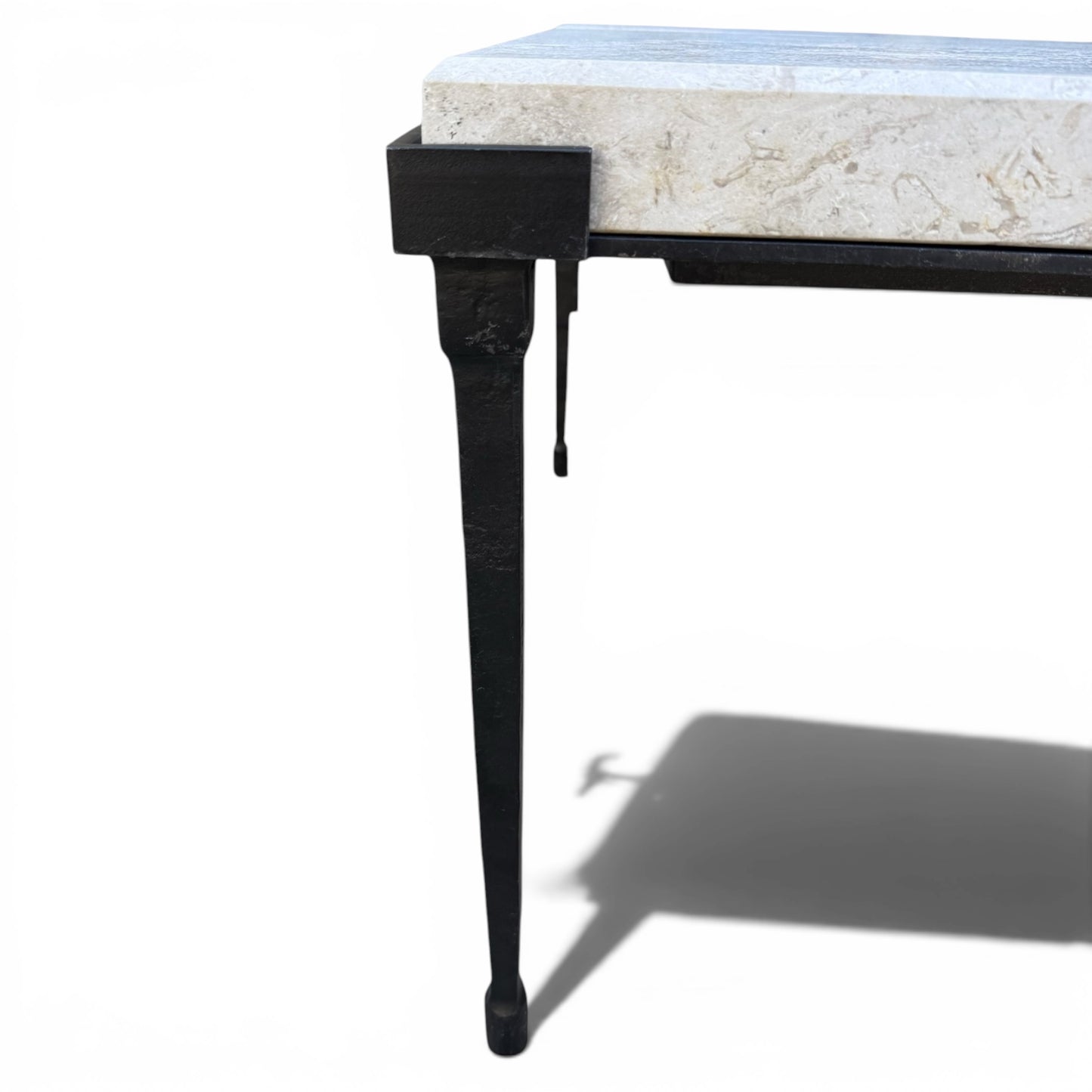 Holly Hunt Rue De Seine Iron and Marble Cocktail Table