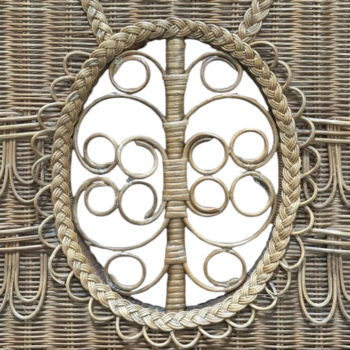 Ralph Lauren Wicker and Rattan Scrolled Queen Bed