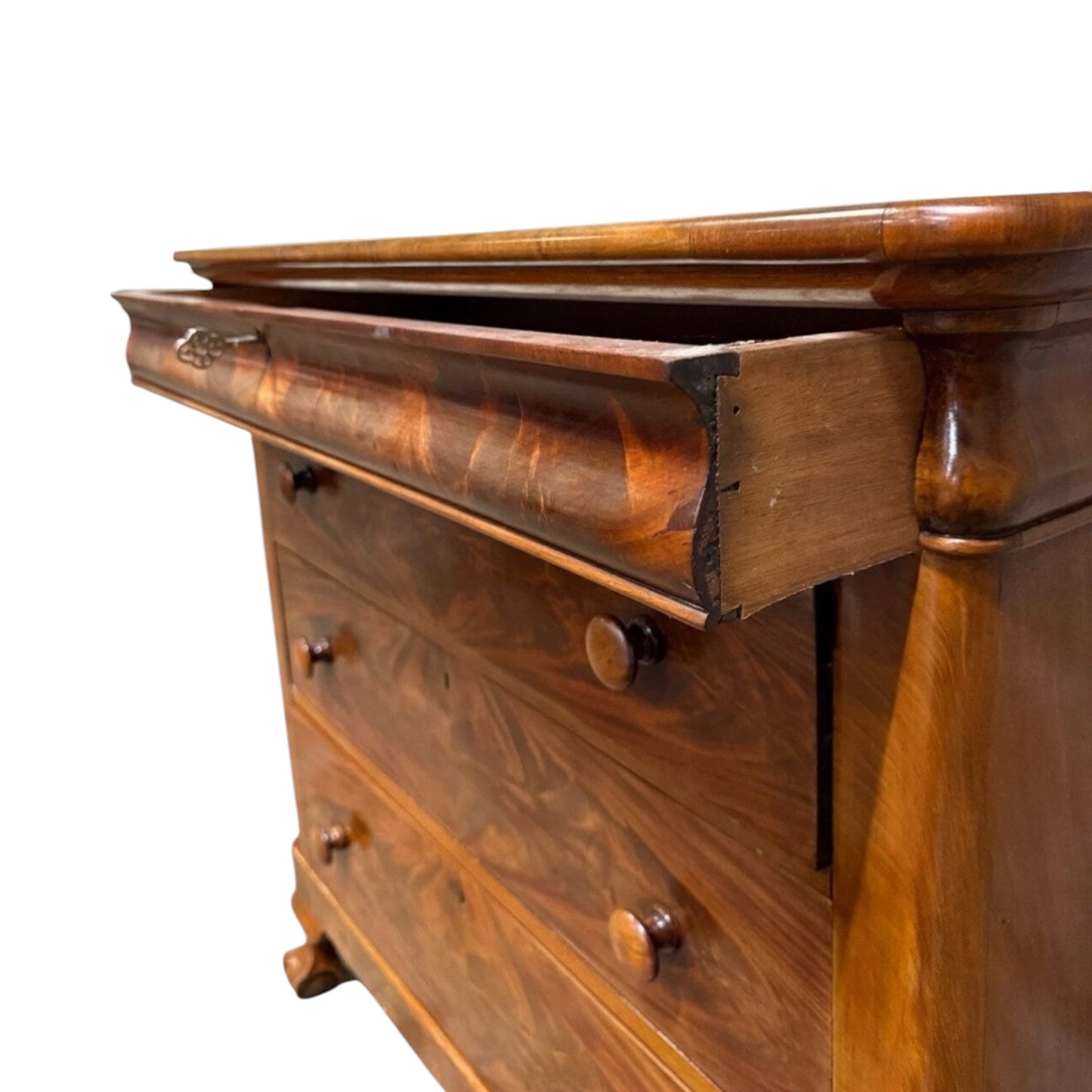 19th Century American Empire Tigerleaf Maple Chest of Drawers
