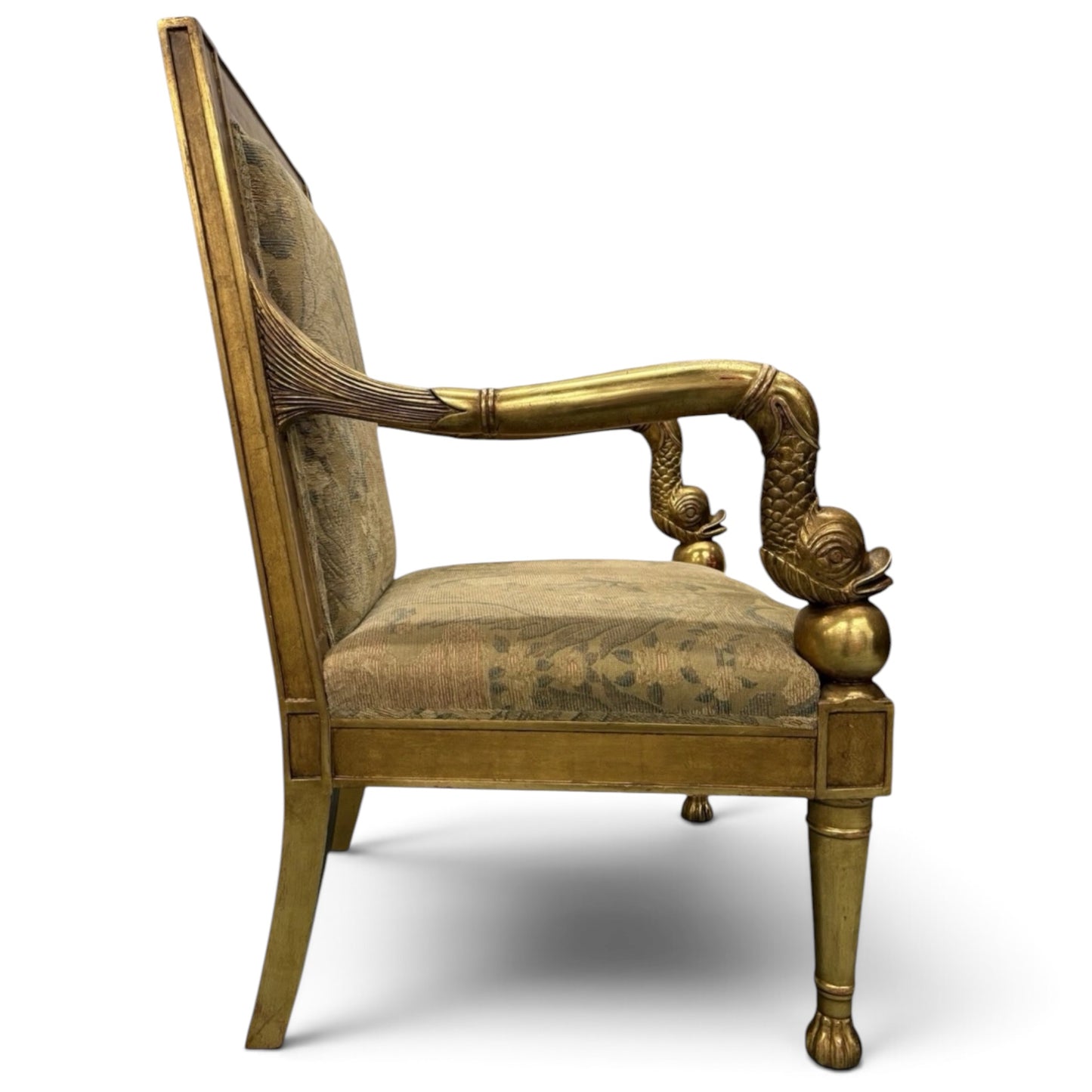 Rose Tarlow Dolphin Gilt Armchairs- A Set of 2