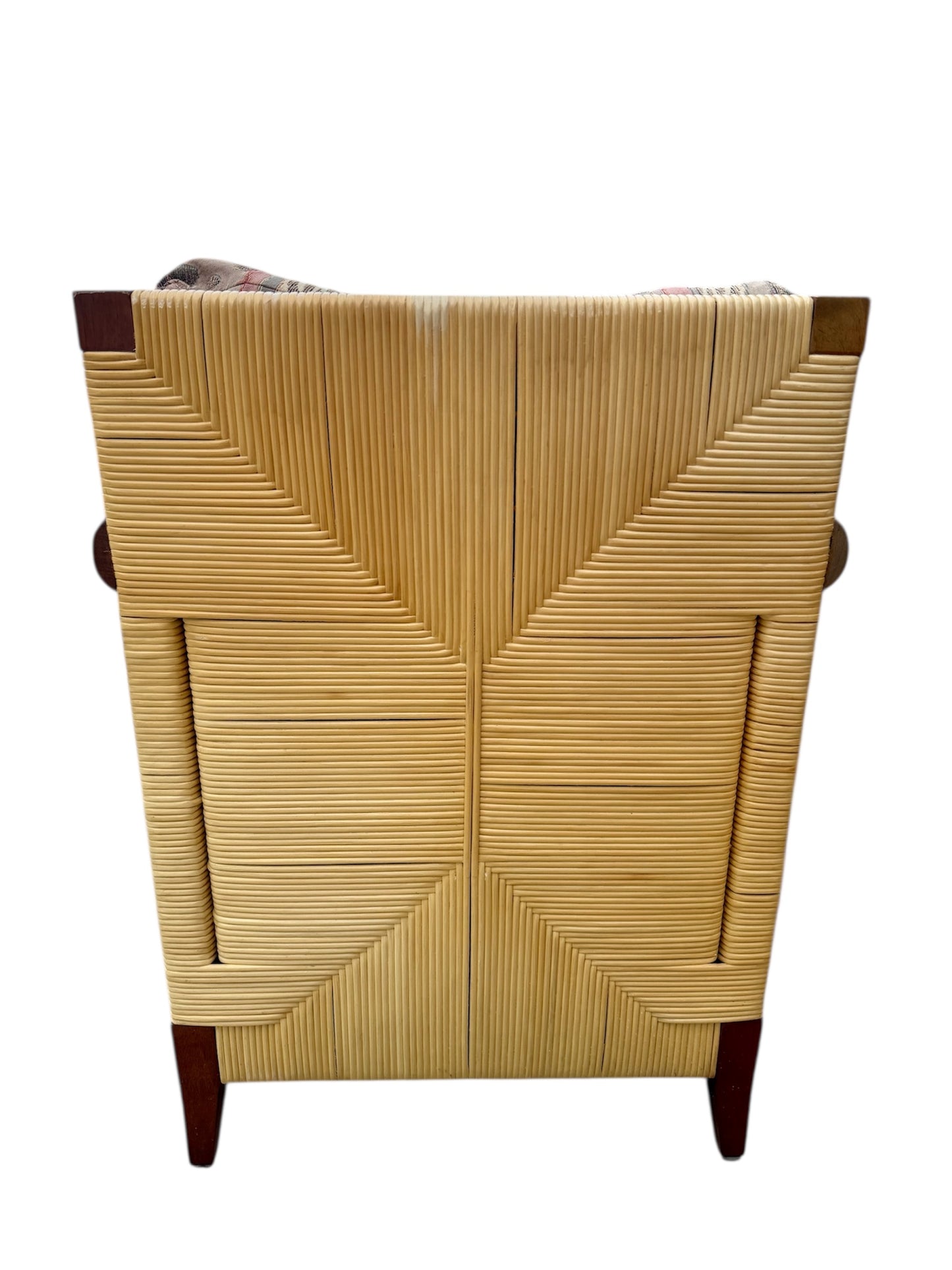 Vintage John Hutton for Donghia Merbau Mahogany and Rattan Loungers