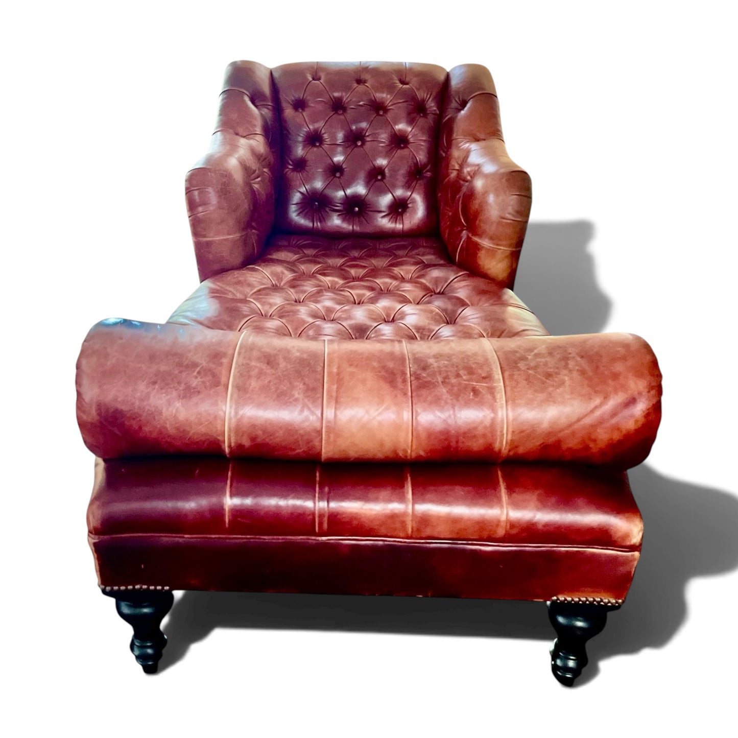 George Smith Aspinall Leather Chaise
