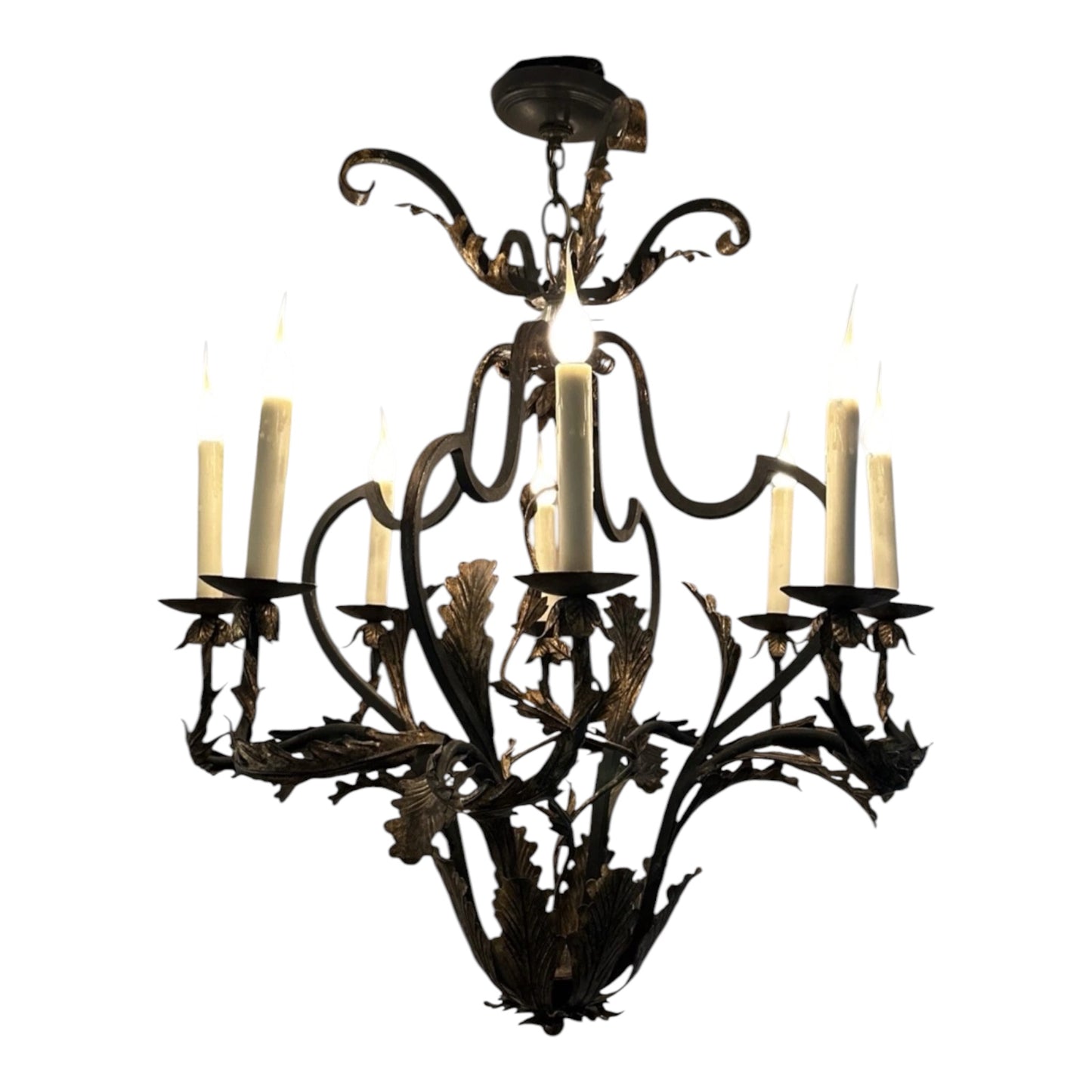 Dennis & Leen Biarritz Gilt Iron Chandelier