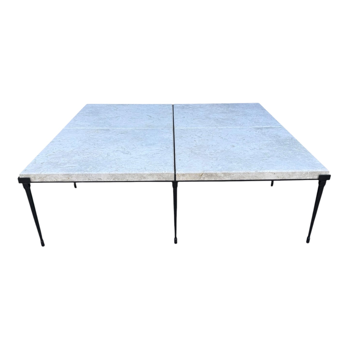Holly Hunt Rue De Seine Iron and Marble Cocktail Table