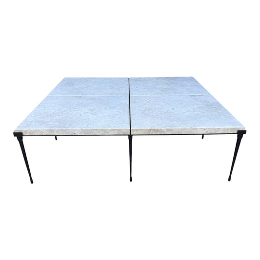 Holly Hunt Rue De Seine Iron and Marble Cocktail Table