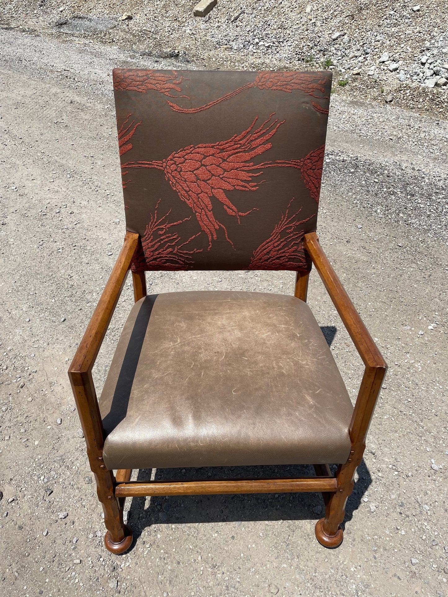 Dessin Fournir Spanish Mission Style Leather Dining Arm Chairs