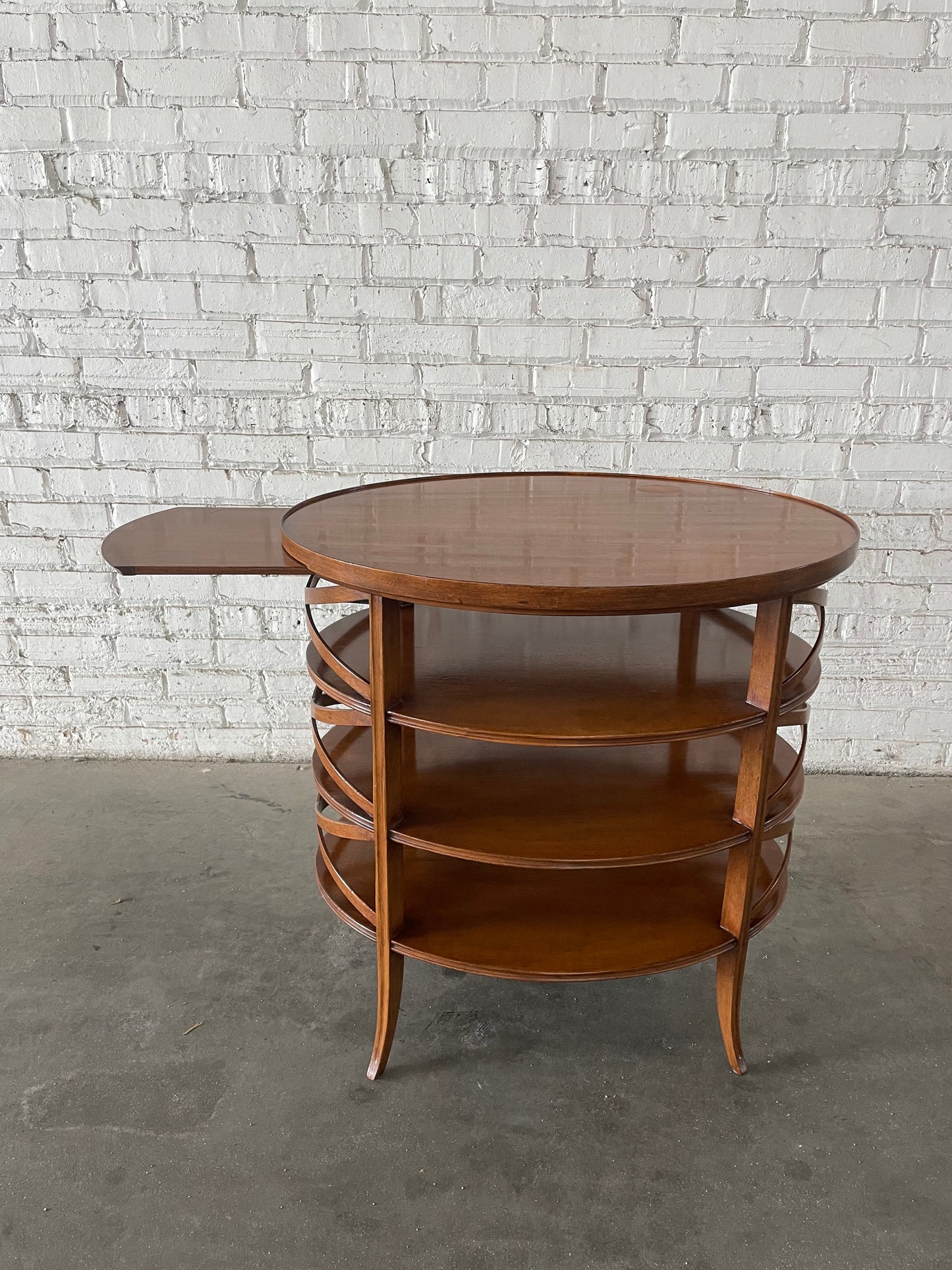 Erika Brunson for Dessin Fournir Traversa Oval Tiered Side Table