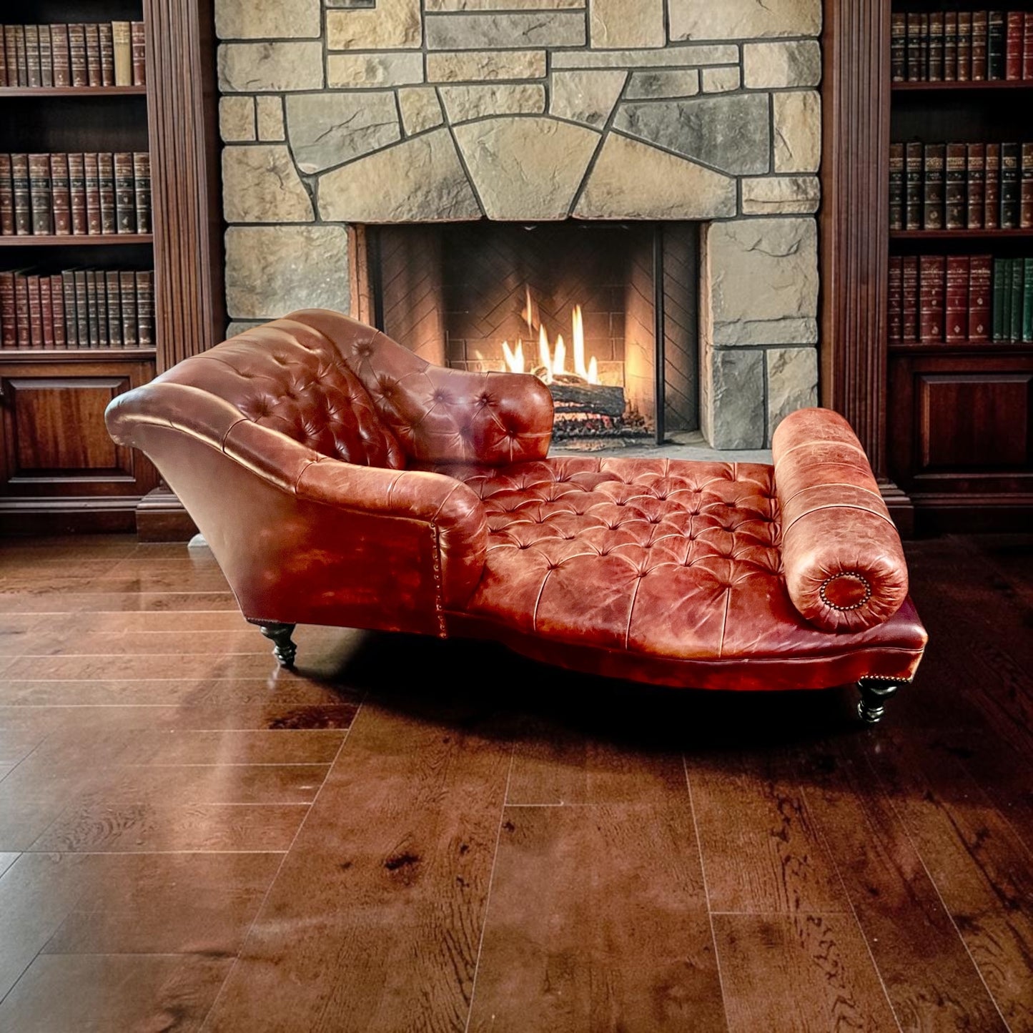 George Smith Aspinall Leather Chaise