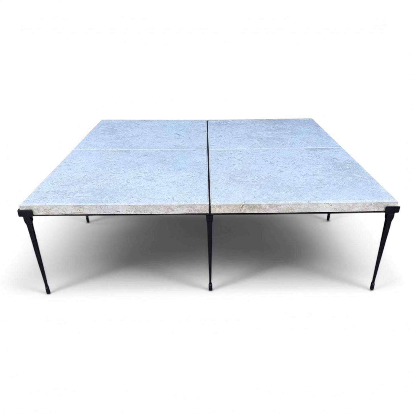 Holly Hunt Rue De Seine Iron and Marble Cocktail Table