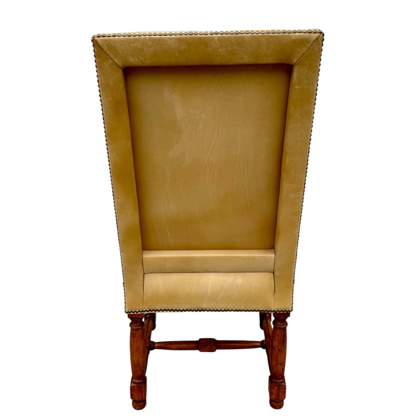 Rose Tarlow Louis XIII Leather Upholstered Dining Chairs- A Set of 8