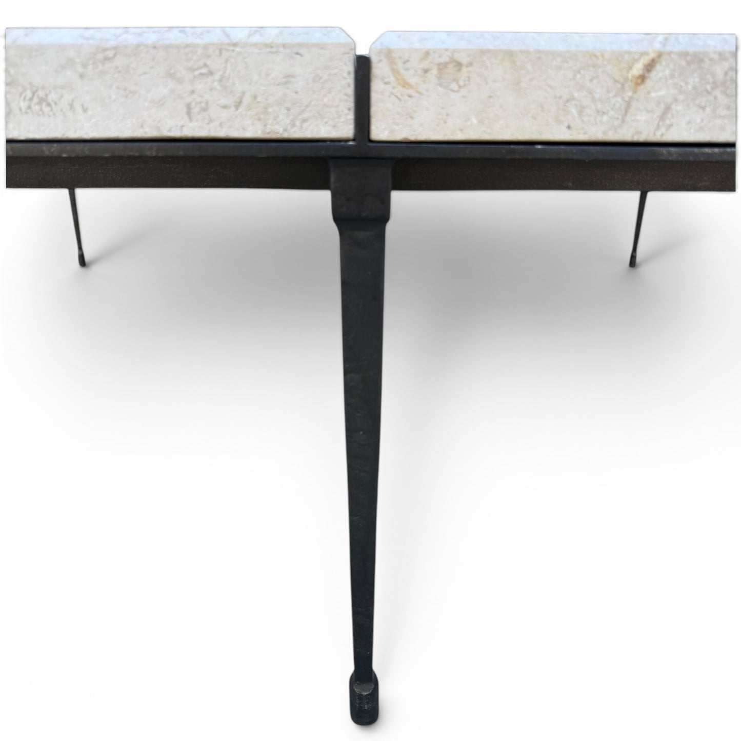 Holly Hunt Rue De Seine Iron and Marble Cocktail Table