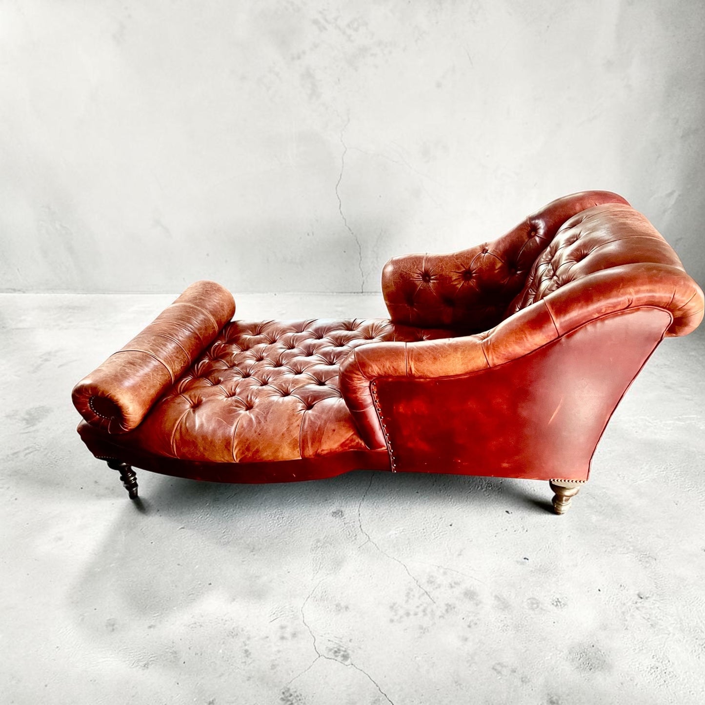George Smith Aspinall Leather Chaise