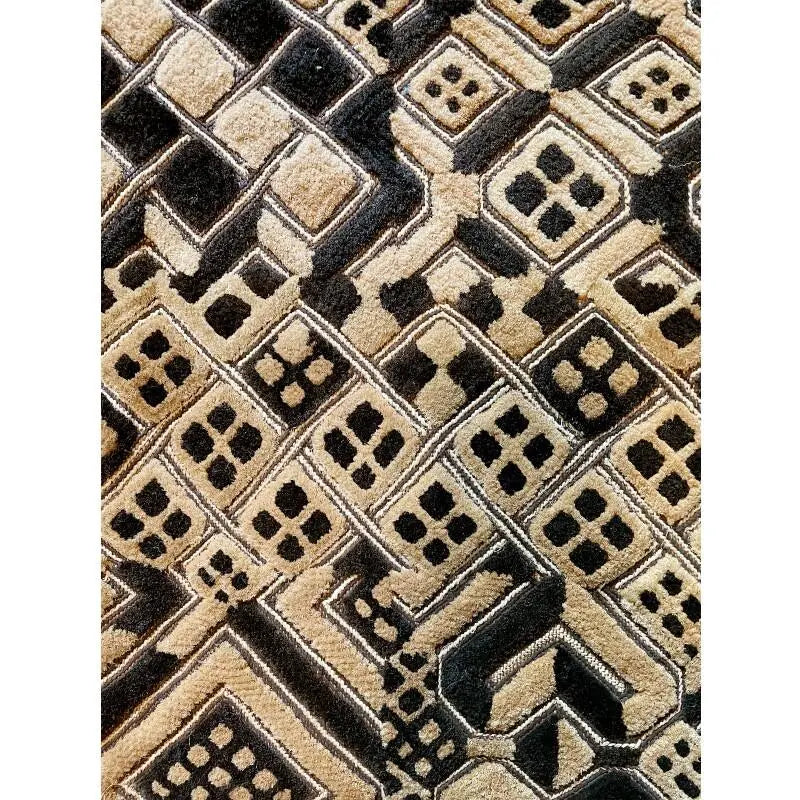 A Set of African Kuba Shoowa Mounted Cloth Woven Panels