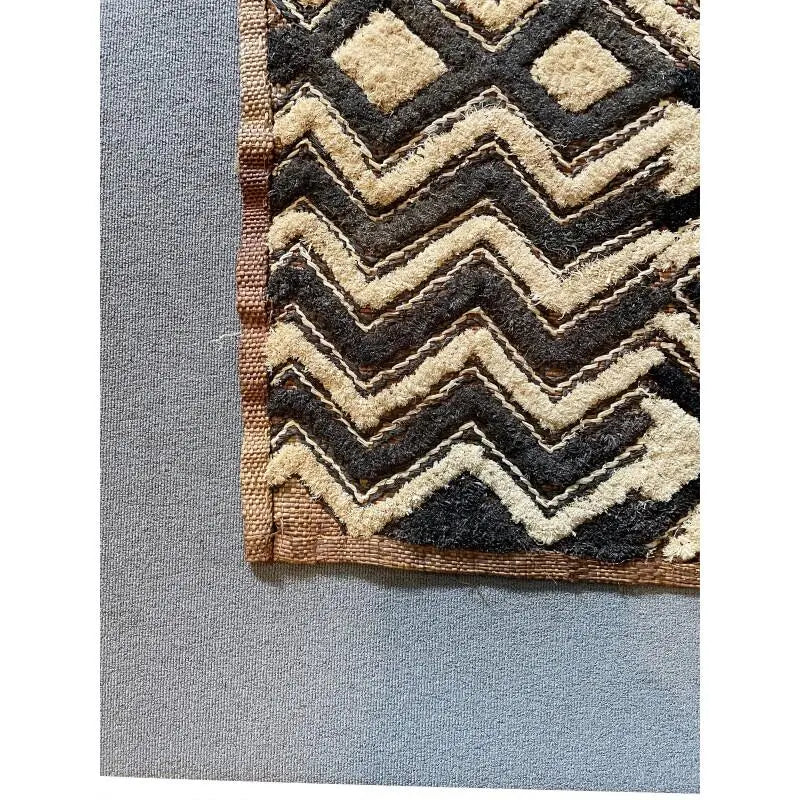 A Set of African Kuba Shoowa Mounted Cloth Woven Panels