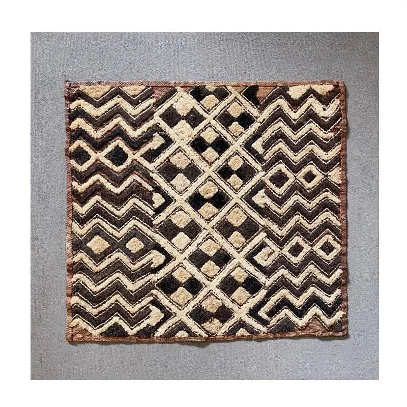 A Set of African Kuba Shoowa Mounted Cloth Woven Panels