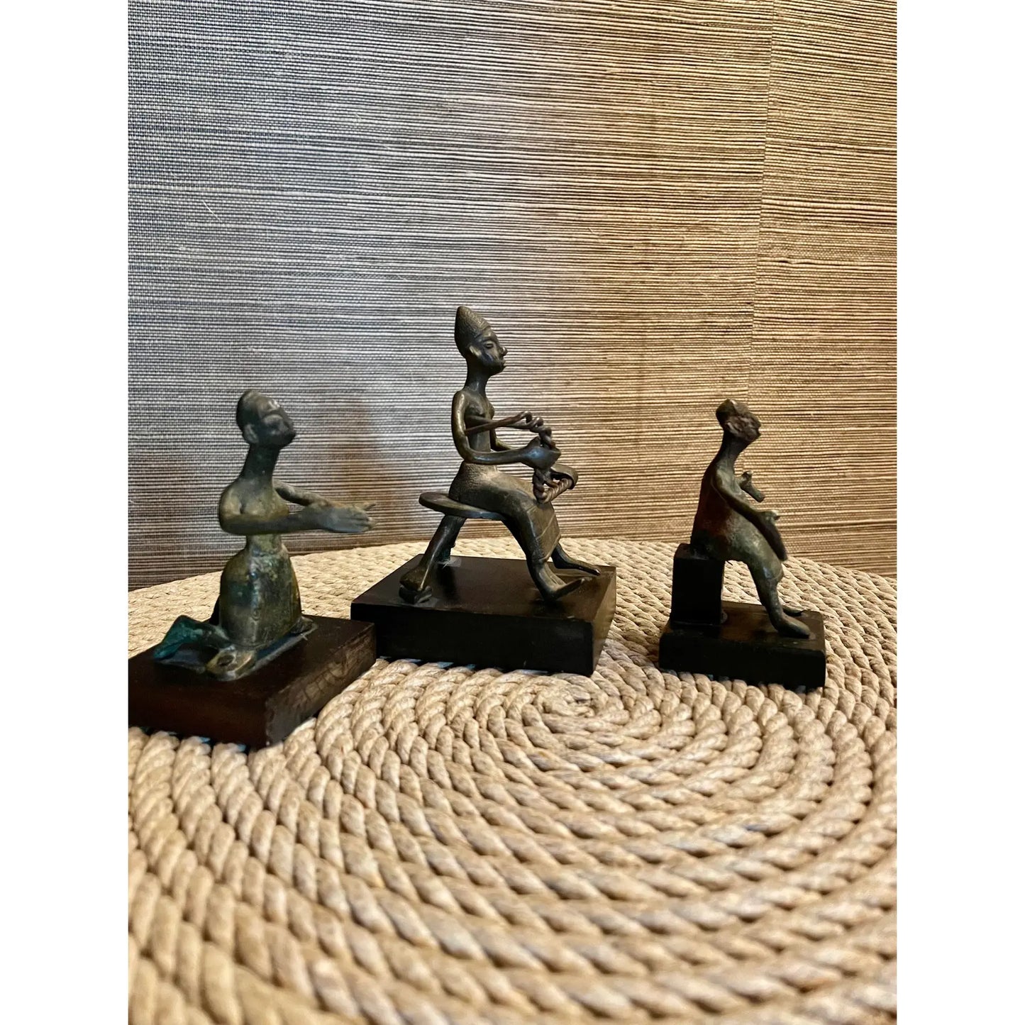 African Asen Bronze Figures- a Set of 3