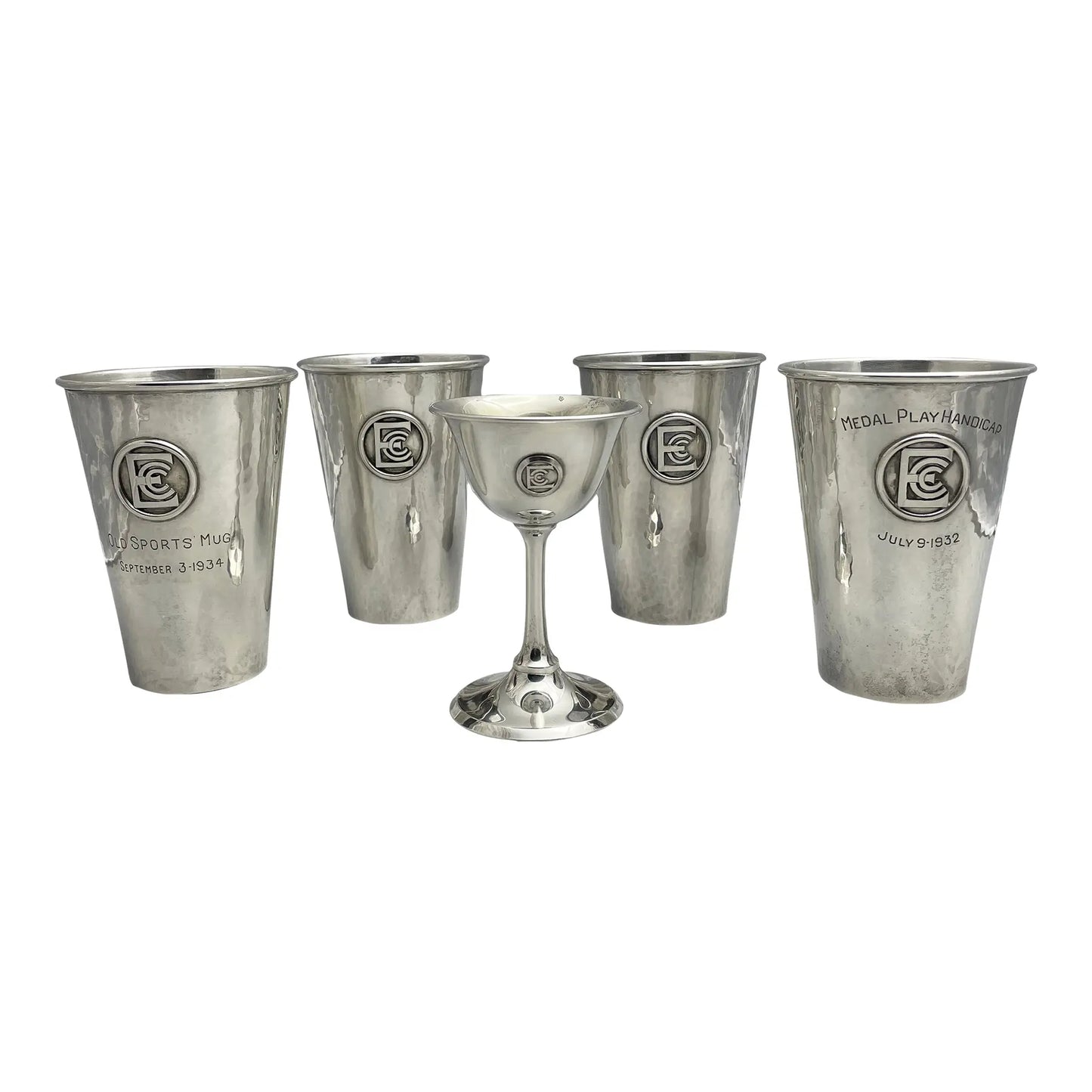 American Art Deco Sterling Silver Mint Julep Cups