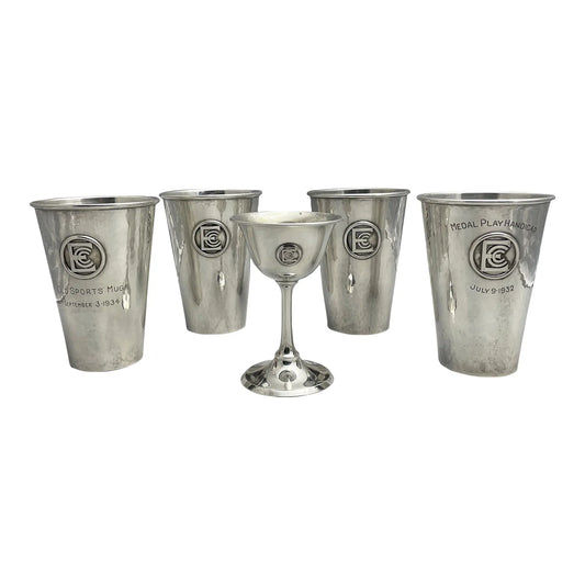 American Art Deco Sterling Silver Mint Julep Cups