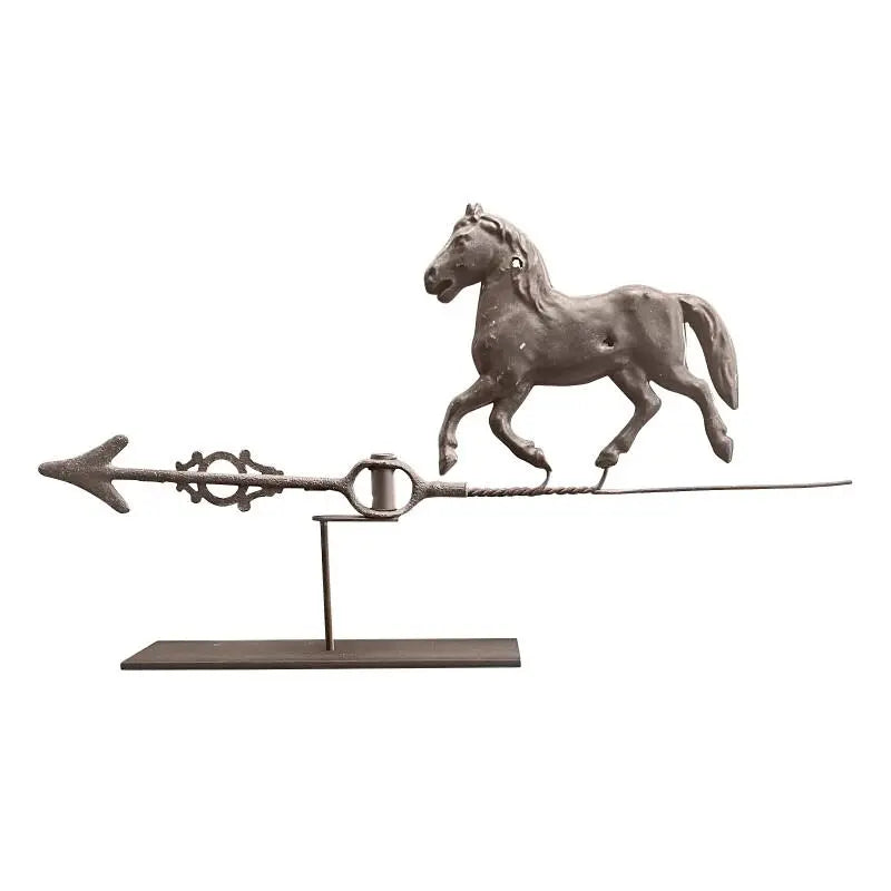Americana Folk Art Mounted Equestrian Weathervane